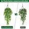 2Pcs Hanging Flower Artificial Vine Hanging Plants Greenery Faux Greenery Artificial Hanging Plants (White)